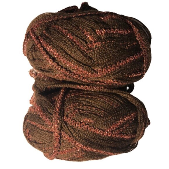 🛒 $6 Sashay Scarf Yarn Bundle of 2 Brown  #1909-1 - Picture 1 of 5